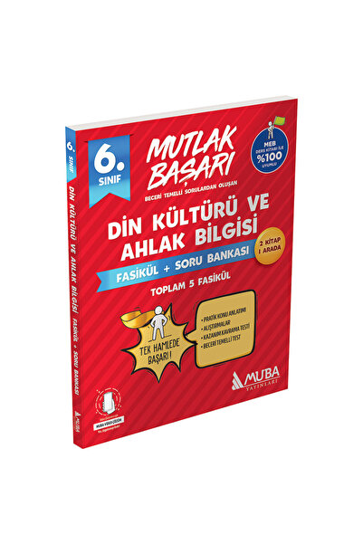 Muba Yayınları 2055 - MB 6.Sınıf Din Kültürü Fasikül + Soru Bankası