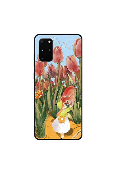 Covernex غطاء حماية لهاتف سامسونج جالكسي S20 بلس بنقشة فتاة وزهرة التوليب