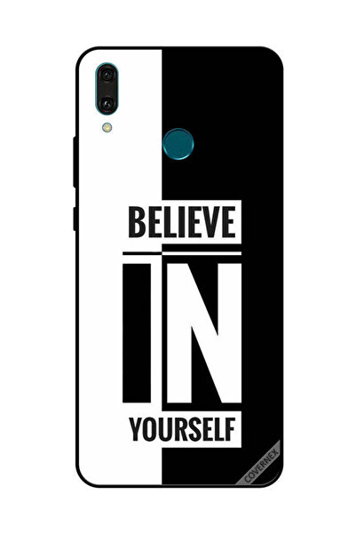 Covernex غطاء حماية لهاتف هواوي Y9 2019 - ثق بنفسك - أسود وأبيض