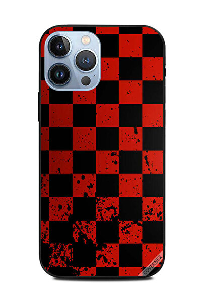 Covernex غطاء حماية لهاتف Apple iPhone 13 Pro Max أحمر شطرنج