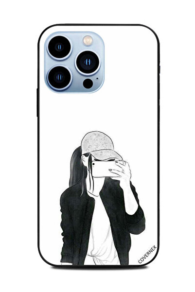 Covernex غطاء حماية لهاتف Apple iPhone 13 Pro، صورة فتاة تلتقط صورة بالأبيض و...