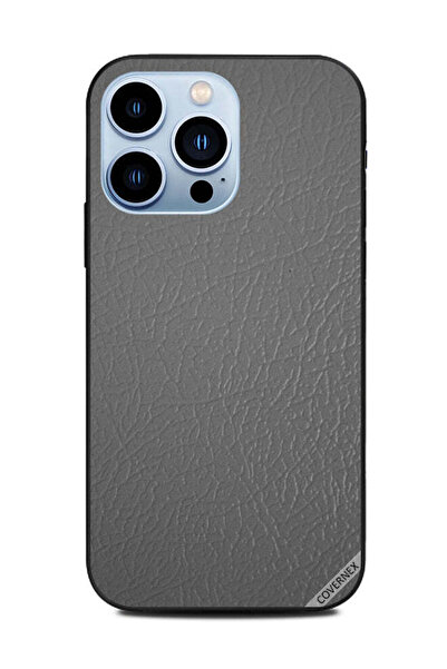 Covernex غطاء حماية لهاتف Apple iPhone 13 Pro بنمط جلدي فاتح رمادي