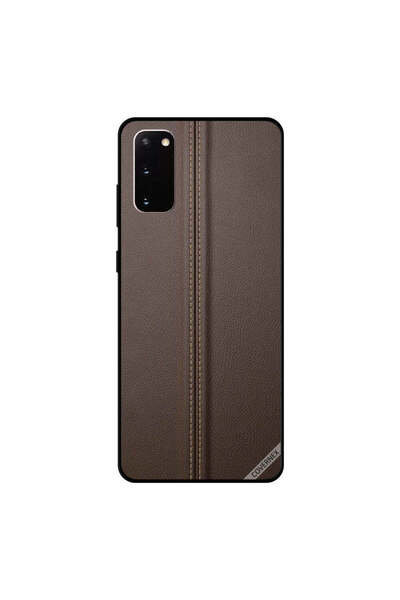 Covernex غطاء حافظة سامسونج جالكسي S20 من الجلد البني المتوسط