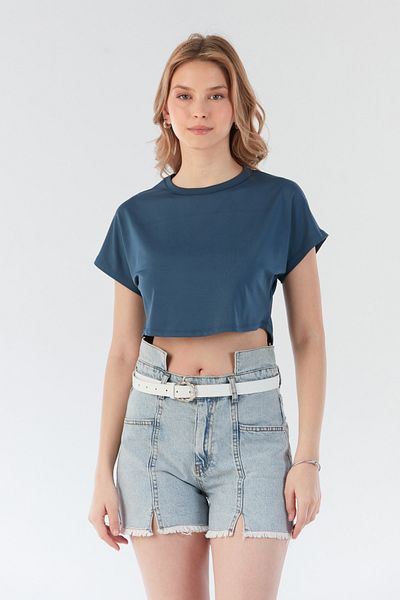 Fulla Moda Tricou de bază cu mânecă liliac