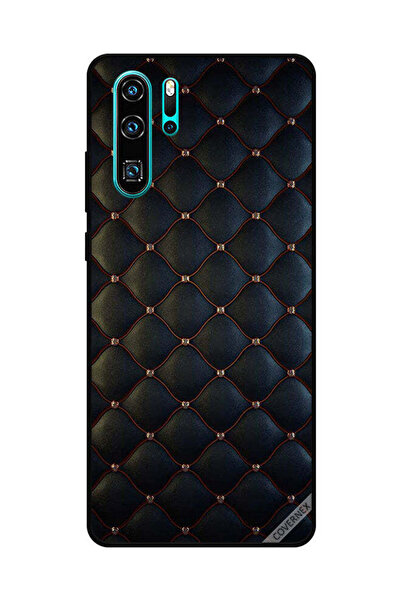 Covernex غطاء حماية لهاتف هواوي بي 30 برو مطبوع عليه نقشة قماشية سوداء