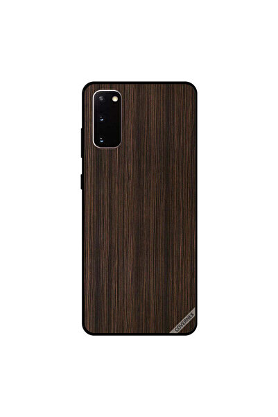 Covernex غطاء حماية لهاتف سامسونج جالكسي S20 بخطوط عمودية ونمط خشبي
