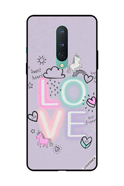 Covernex غطاء حماية لهاتف OnePlus 8 - قلب حلو، حب، وحيد القرن