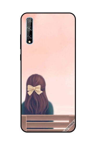Covernex غطاء حماية لهاتف هواوي Y8P/P Smart S موقع فتاة جميلة على مقعد