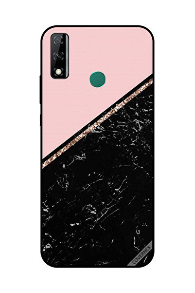 Covernex Protective Case Cover For Huawei Y8S Black Marble & Golden Strip