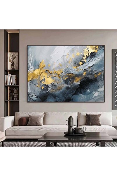 SND لوحة قماشية بتصميم الفن التشكيلي مع برواز شامبين مجوف