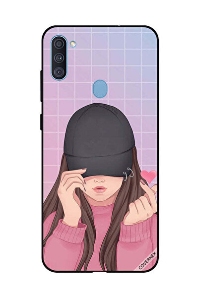 Covernex غطاء حماية لهاتف سامسونج جالاكسي A11 - سناب لوف، فتاة سوداء بقبعة