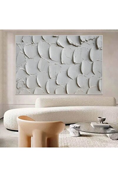 4gdran لوحة قماشية بتصميم الفن التجريدي مع برواز فضي مجوف