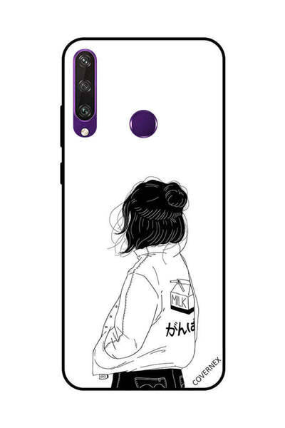 Covernex غطاء حماية لهاتف هواوي Y6P فتاة تفكر بعمق كبير