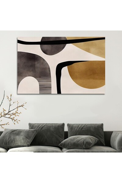 4gdran لوحة قماشية بتصميم الفن البوهيمي مع برواز خشبي مخفي