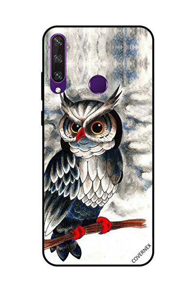 Covernex غطاء حماية لهاتف هواوي Y6P - رسم بومة