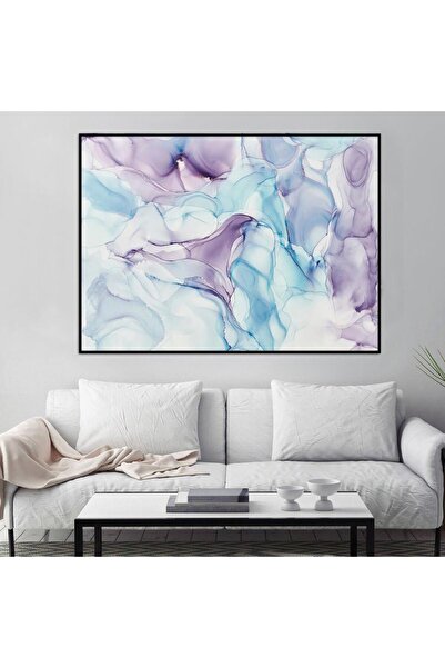 4gdran لوحة قماشية بتصميم الفن التجريدي مع برواز أسود مجوف