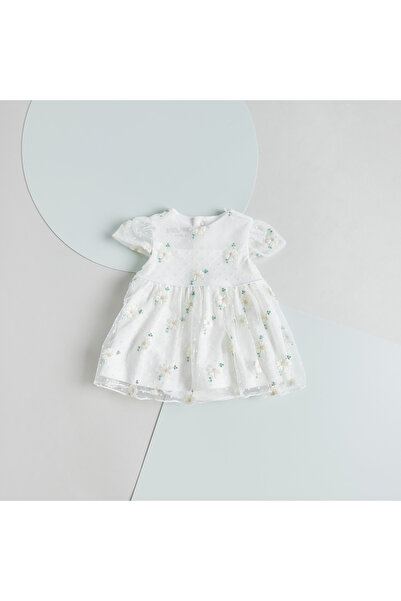 giggles فستان مطرز بالكامل بالزهور على شكل حرف A