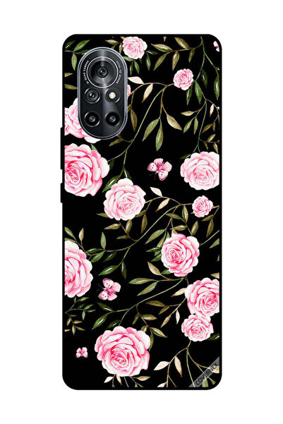 Covernex غطاء حماية لهاتف هواوي نوفا 8 5G، ورود وردية في باقات من الأوراق الص...