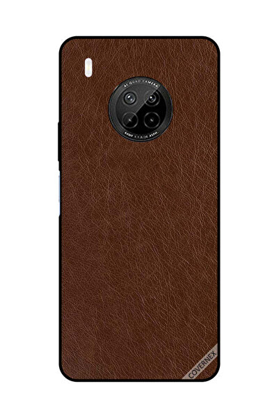 Covernex غطاء حماية لهاتف هواوي Y9A بنمط جلدي بني داكن