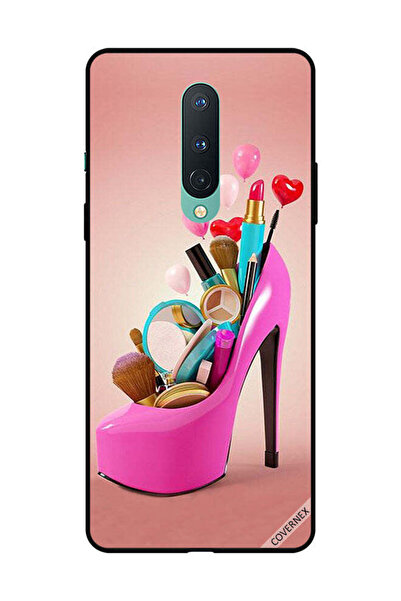 Covernex غطاء حماية لهاتف OnePlus 8 حذاء وردي مع أدوات مكياج