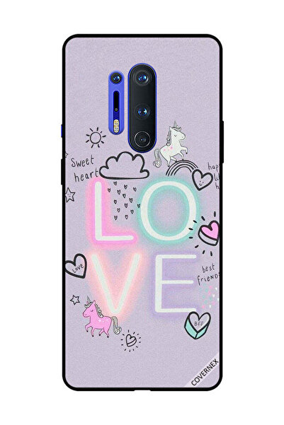 Covernex غطاء حماية لهاتف OnePlus 8 Pro - قلب حلو، حب، وحيد القرن