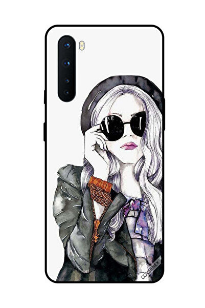 Covernex غطاء حماية لهاتف OnePlus Nord أسود زجاجي ستايلس لطيف للبنات