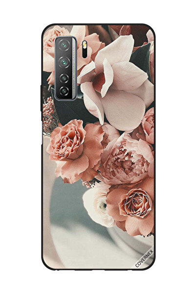 Covernex غطاء حماية لهاتف هواوي نوفا 7SE/P40 لايت 5G بنقشة زهور الخوخ