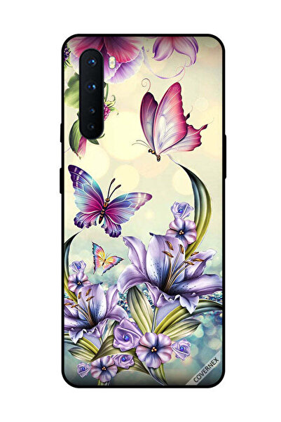 Covernex غطاء حماية لهاتف OnePlus Nord بنقشة زهور أرجوانية وفراشات