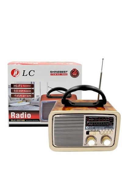 DLC Portable Radio – Bluetooth, AUX & USB Connectivity, Retro-Modern Design