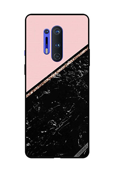 Covernex غطاء حماية لهاتف OnePlus 8 Pro - رخامي أسود وشريط ذهبي