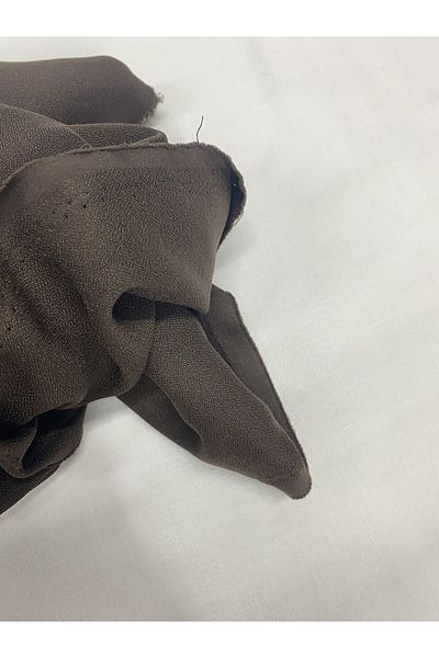 Yiğit Kumaş Crepe Fabric with Sand, Piece 105X150 cm Brown
