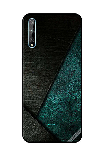 Covernex غطاء حماية لهاتف هواوي Y8P/P Smart S بنمط أسود وأخضر غامق