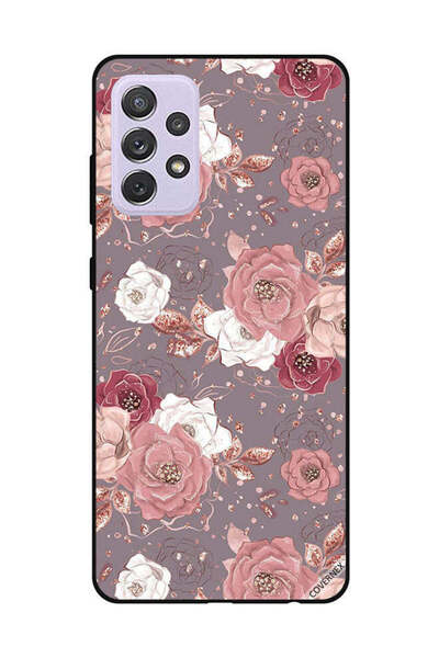 Covernex غطاء حماية لهاتف سامسونج جالاكسي A72 بنقشة زهور بلون الشوكولاتة