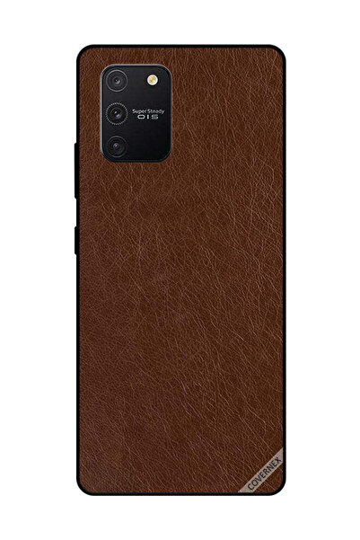 Covernex غطاء حماية لهاتف سامسونج جالاكسي S10 لايت بنمط جلدي بني داكن