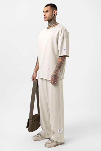 VAMOSCLO oversized Σετ αθλητικής φόρμας με ετικέτα Λεπτομερής Περιγραφή Γκρι πάγου