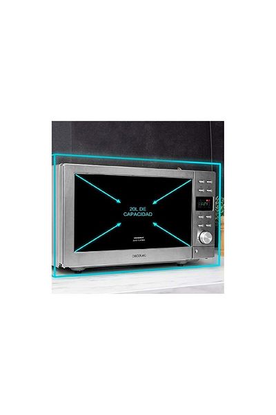 CECOTEC Flatbed microwave oven, Cecotec GrandHeat 2010, 20L, 700W, steel