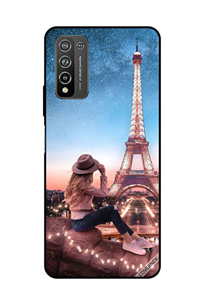 Covernex Protective Case Cover For Honor 10X Lite Brown Hat Girl & Effiel Tower