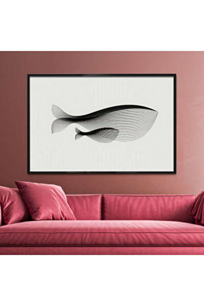 SND لوحة قماشية بتصميم مودرن مع برواز شامبين مجوف