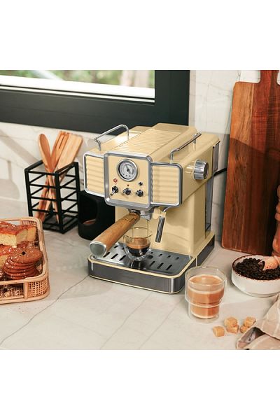 CECOTEC Cecotec Power Espresso 20 Tradizionale espresso machine, light yellow