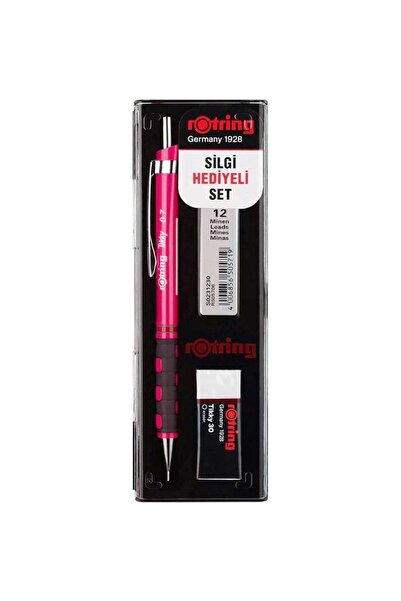 Rotring Okul Seti Tikky Rd Versatil Kalem 0.7+Min Silgi Hediyeli Ahududu Pembe