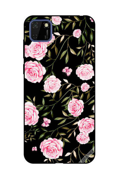 Covernex غطاء حماية لهاتف هواوي Y5P ورود وردية في باقات من الأوراق الصغيرة