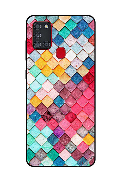 Covernex غطاء حماية لهاتف سامسونج جالاكسي A21S بنمط مربع ماسي
