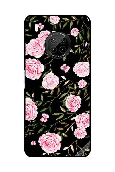 Covernex غطاء حماية لهاتف هواوي Y9A ورود وردية في باقات من الأوراق الصغيرة