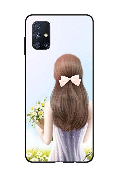 Covernex غطاء حماية لهاتف سامسونج جالاكسي M51 فتاة جميلة تحمل الزهور