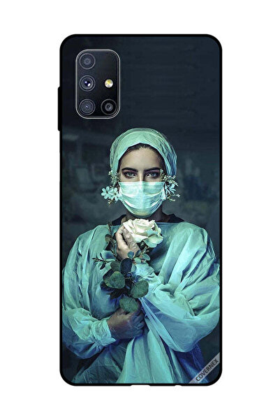 Covernex غطاء حماية لهاتف سامسونج جالاكسي M51 ممرضة تحمل زهرة