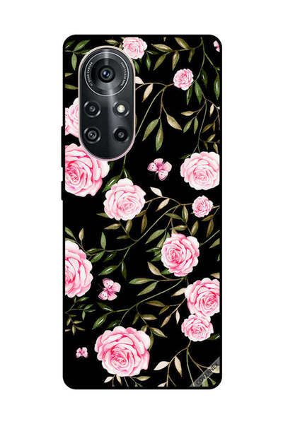 Covernex غطاء حماية لهاتف هواوي نوفا 8 برو 5G، ورود وردية في باقات من الأوراق...