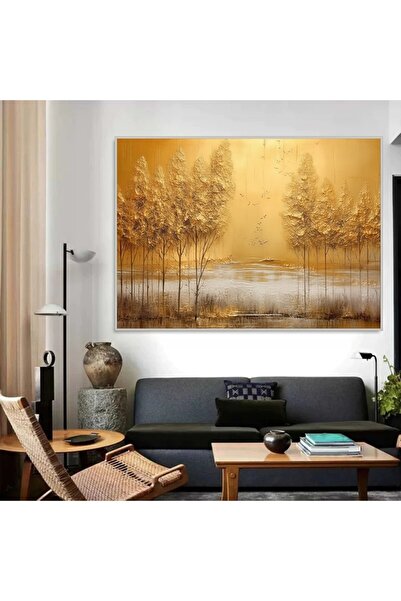 4gdran لوحة قماشية بتصميم الفن التجريدي مع برواز فضي مجوف