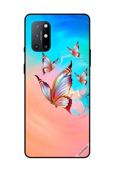 Covernex غطاء حماية لهاتف OnePlus 8T - فراشات تحلق فوق لون الطلاء