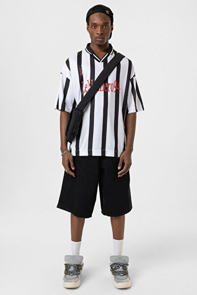 VAMOSCLO oversized με τύπωμα Μπλουζάκι Φανέλα Λευκό