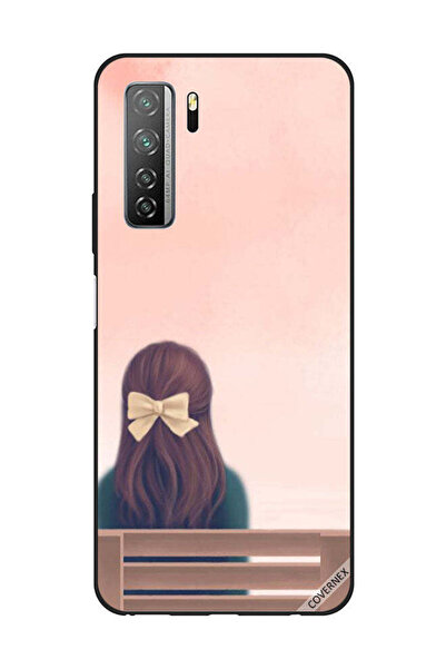 Covernex غطاء حماية لهاتف هواوي نوفا 7SE/P40 لايت 5G، فتاة جميلة على مقعد